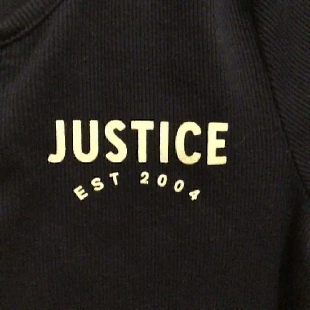 Justice Girls size 12 navy  top tie detail at neck
